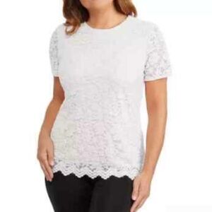 TEDDI ROSE Elegant White Lace Top
